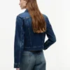 Slim Fit donkergewassen stretch-denimjas Slim Fit donkergewassen stretch-denimjas
