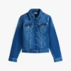 Slim Fit donkergewassen stretch-denimjas Slim Fit donkergewassen stretch-denimjas
