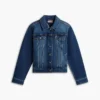 Slim Fit donkergewassen stretch-denimjas Slim Fit donkergewassen stretch-denimjas