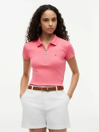 Slim Fit Polo met rits Slim Fit Polo met rits