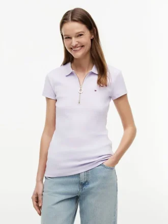 Slim Fit Polo met rits Slim Fit Polo met rits