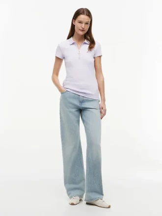 Slim Fit Polo met rits Slim Fit Polo met rits