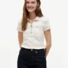 Slim Fit Polo met rits en rugbystrepen
