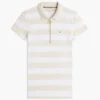 Slim Fit Polo met rits en rugbystrepen