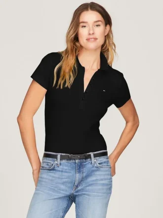 Slim Fit Stretch Katoenen Polo Slim Fit Stretch Katoenen Polo