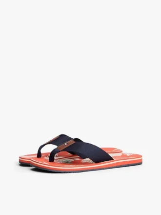 Slippers met bloemenprint