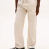 Slub katoenen broek met elastische tailleband voor kinderen