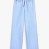 Slub katoenen broek met elastische tailleband voor kinderen