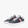 Sneaker met gestreepte leren cupzool Sneaker met gestreepte leren cupzool