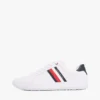Sneaker met gestreepte leren cupzool Sneaker met gestreepte leren cupzool