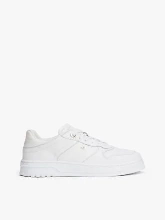 Sneaker met gladde leren cupzool