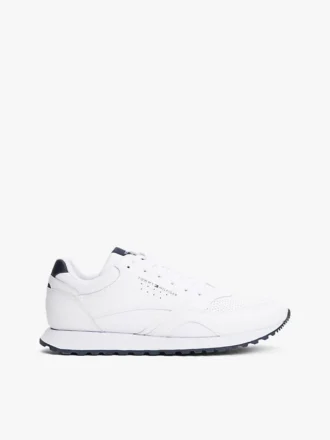 Sneaker met leer-mix