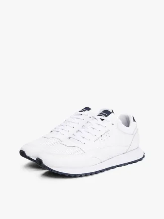 Sneaker met leer-mix