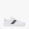 Sneaker met leren cupzool en geweven streep Sneaker met leren cupzool en geweven streep