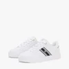 Sneaker met leren cupzool en geweven streep Sneaker met leren cupzool en geweven streep