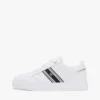 Sneaker met leren cupzool en geweven streep Sneaker met leren cupzool en geweven streep