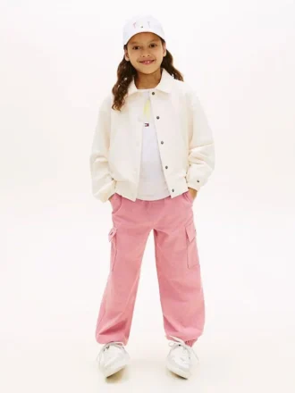 Stretch chino cargo-joggingbroek voor kinderen
