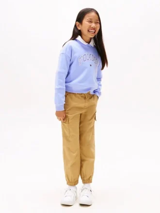 Stretch chino cargo-joggingbroek voor kinderen