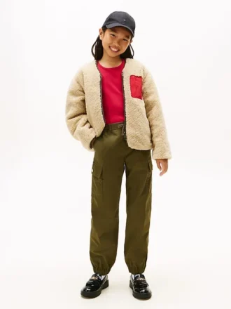 Stretch chino cargo-joggingbroek voor kinderen
