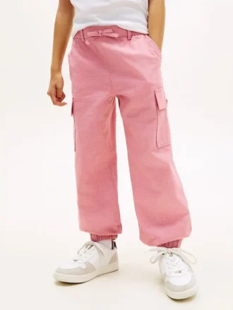 Stretch chino cargo-joggingbroek voor kinderen