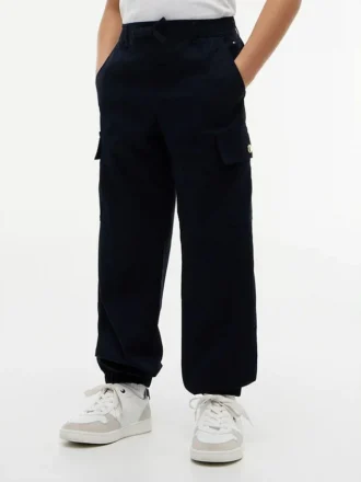 Stretch chino cargo-joggingbroek voor kinderen