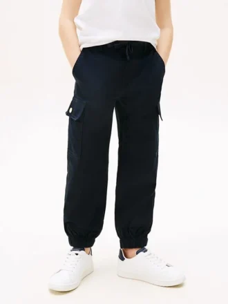 Stretch chino cargo-joggingbroek voor kinderen