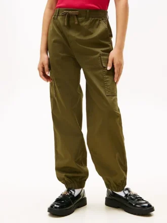 Stretch chino cargo-joggingbroek voor kinderen