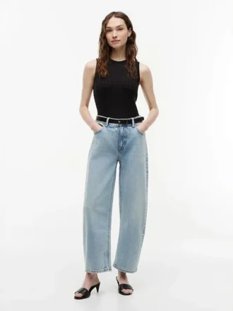 Stretch High-Rise Barrel-Jeans Stretch High-Rise Barrel-Jeans