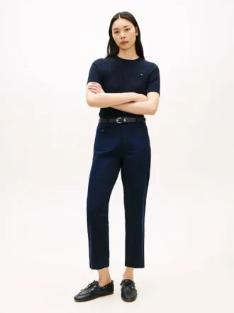 Stretch-katoen-broek met zakken