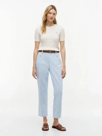 Stretch-katoen-broek met zakken