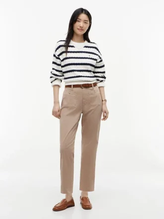 Stretch-katoen-broek met zakken