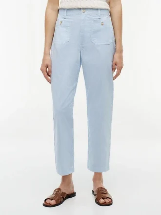 Stretch-katoen-broek met zakken