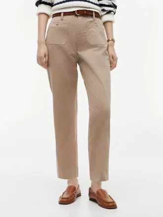 Stretch-katoen-broek met zakken