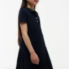 Stretch-polojurk met plooien voor kinderen Stretch-polojurk met plooien voor kinderen