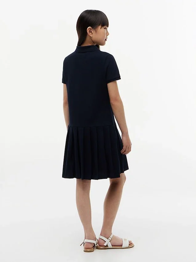 Stretch-polojurk met plooien voor kinderen Stretch-polojurk met plooien voor kinderen