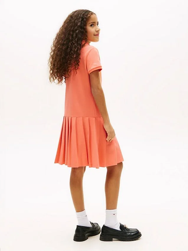 Stretch-polojurk met plooien voor kinderen Stretch-polojurk met plooien voor kinderen