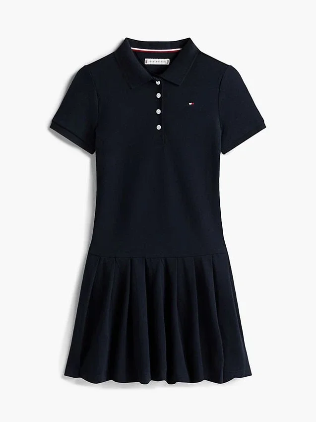 Stretch-polojurk met plooien voor kinderen Stretch-polojurk met plooien voor kinderen