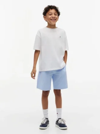 Stretch seersuckershort voor kinderen