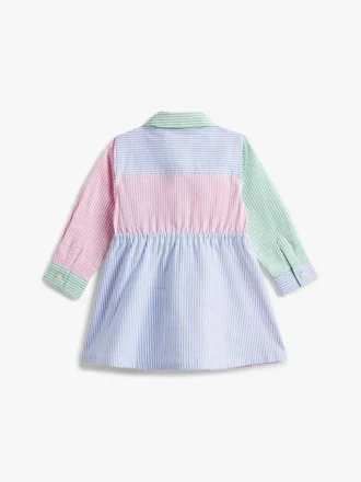 Stretch-shirtjurk met gemengde strepen voor baby’s