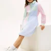 Stretch-shirtjurk met gemengde strepen voor kinderen
