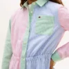 Stretch-shirtjurk met gemengde strepen voor kinderen