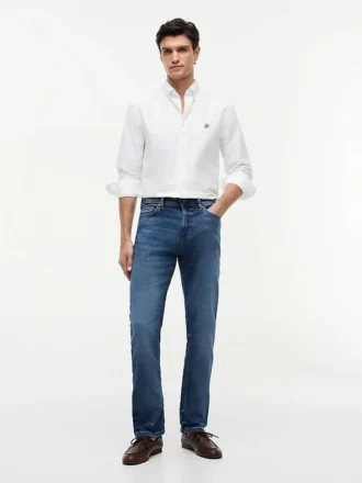 Stretch Straight-Jeans