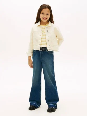 Stretchjeans met wijde pijpen voor kinderen