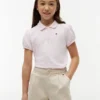 Stretchpolo met pofmouwen voor kinderen Stretchpolo met pofmouwen voor kinderen