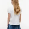 Stretchpolo met pofmouwen voor kinderen Stretchpolo met pofmouwen voor kinderen