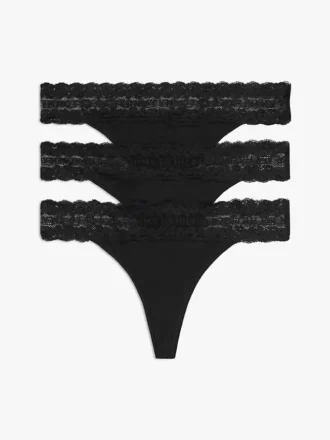 String met kanten rand, 3-pack String met kanten rand, 3-pack