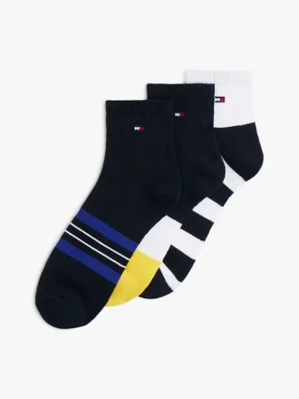 Stripe Mix Quarter-Top sokken 3-pack