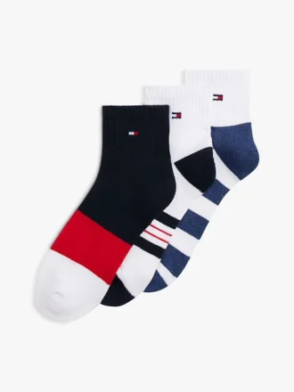 Stripe Mix Sport Quarter-Top sokken 3-pack