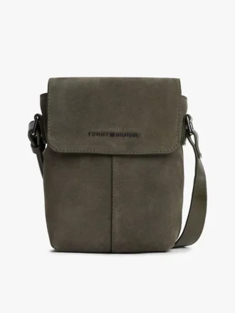 Suède crossbodytas met klep