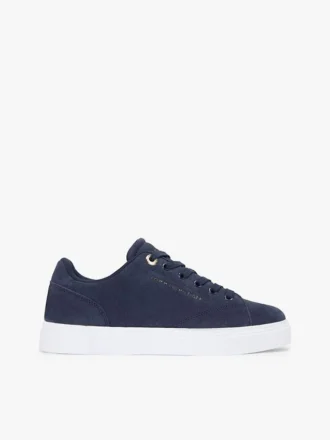 Suède sneaker met cupzool